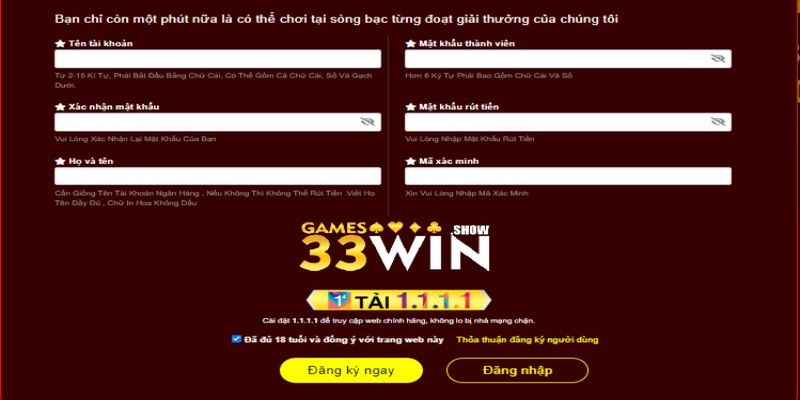 Đăng ký 33Win