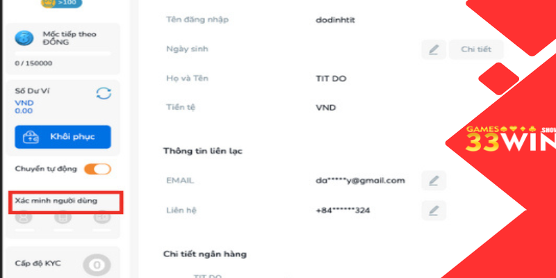 Rút tiền 33win